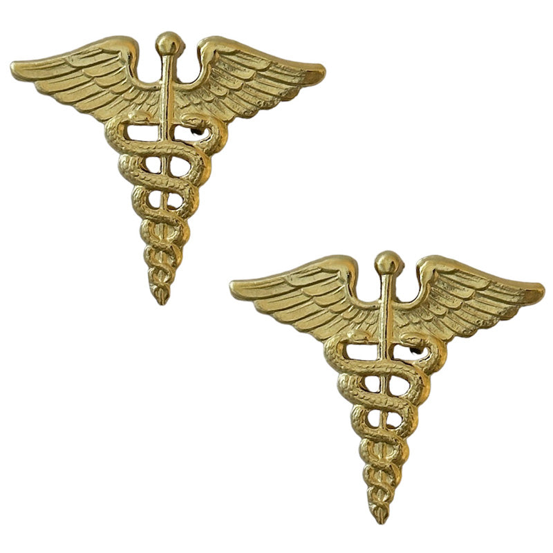 Medical Army Officer Collar Device (Pair)