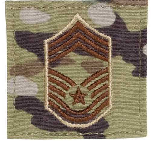 MULTICAM AIR FORCE RANK PATCH WITH HOOK BACK - Select Rank