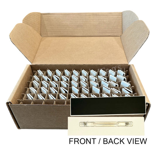 blank 3/4" x 3" navy name plates for military uniform box of 100