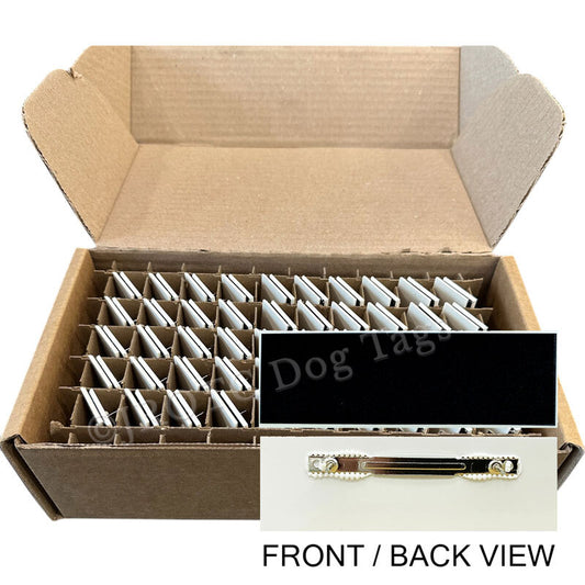 100 Pack of blank Navy Military Name Plates 1 inch by 3 inch