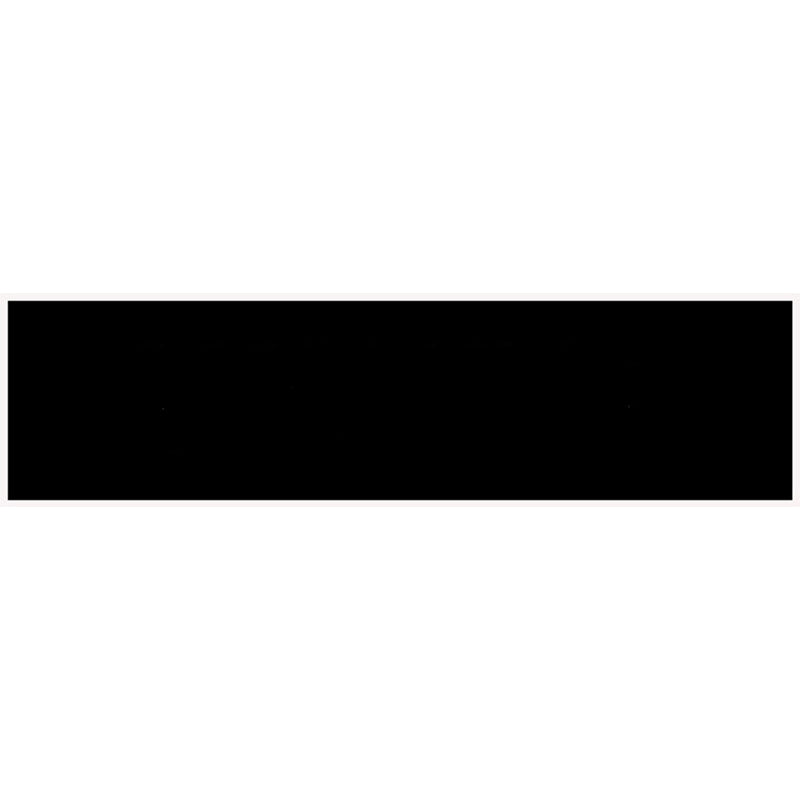 A single black navy nameplate with a smooth finish, 1 inch tall and 3 inches wide, with no visible engraved text.