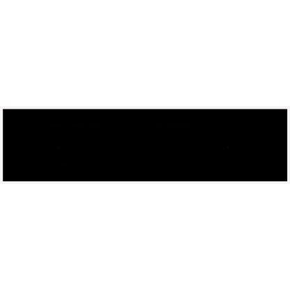A single black navy nameplate with a smooth finish, 1 inch tall and 3 inches wide, with no visible engraved text.