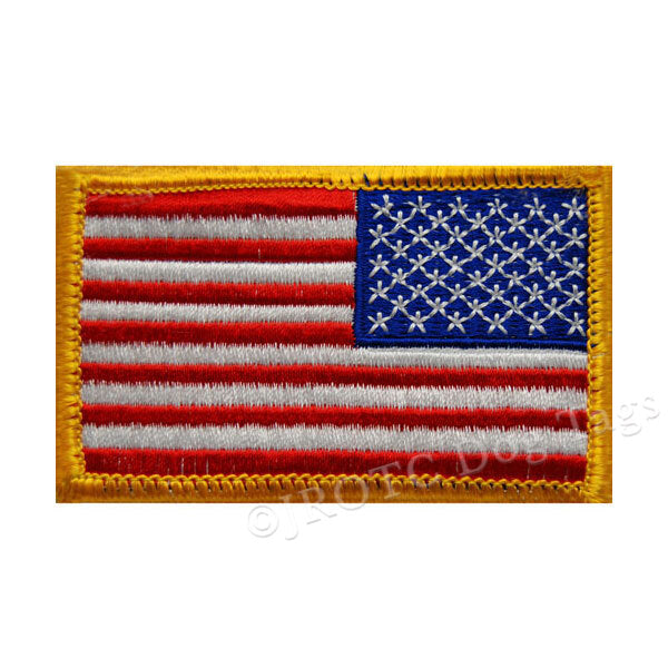 US Flag Reverse Color patch (Hook back)