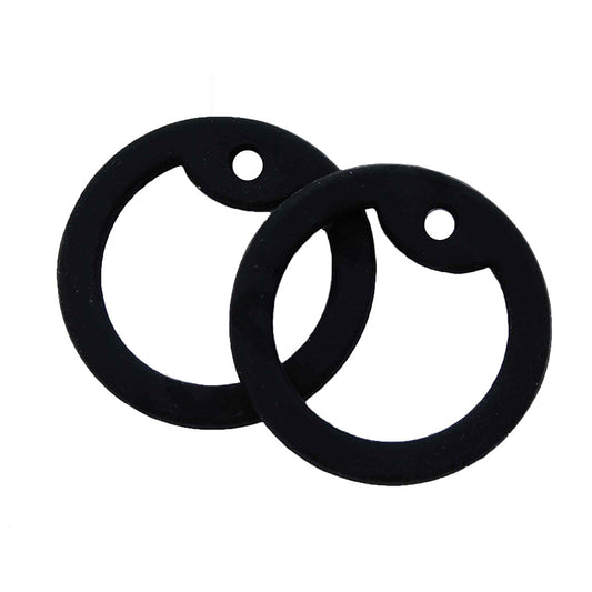 Black dog tag silencers for military stamped dog tags