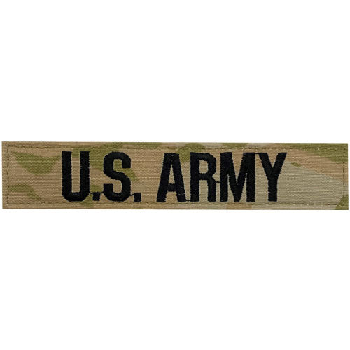 OCP U.S. ARMY NAMETAPE VELCRO/HOOK BACK