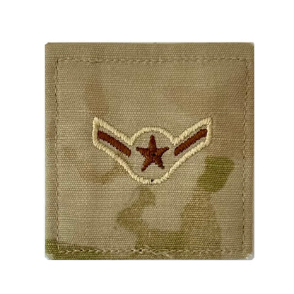 Air Force Multicam Rank Patch Hook Back - Select Rank