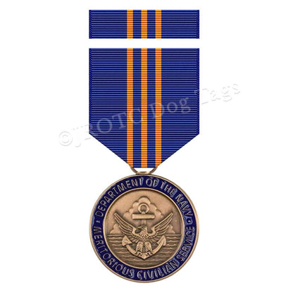 NAVY MERITORIOUS CIV SERVICE MEDAL CARD