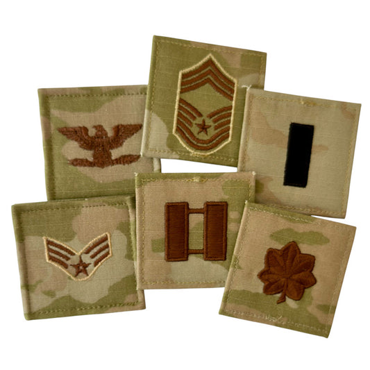 Air Force Multicam OCP Rank patch (hook back) - Select Rank