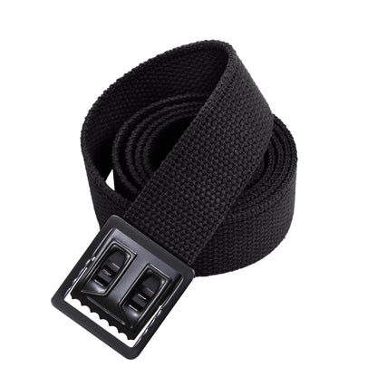 50 Inches Black Belt with Open Face Black Buckle Unisex [JDT-05-005]