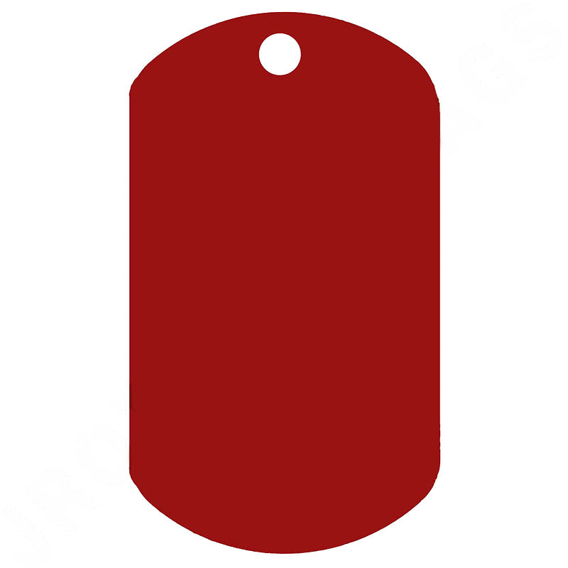 Embossable Red Dog Tags Blank (Box Of 100) [JDT-45-005]