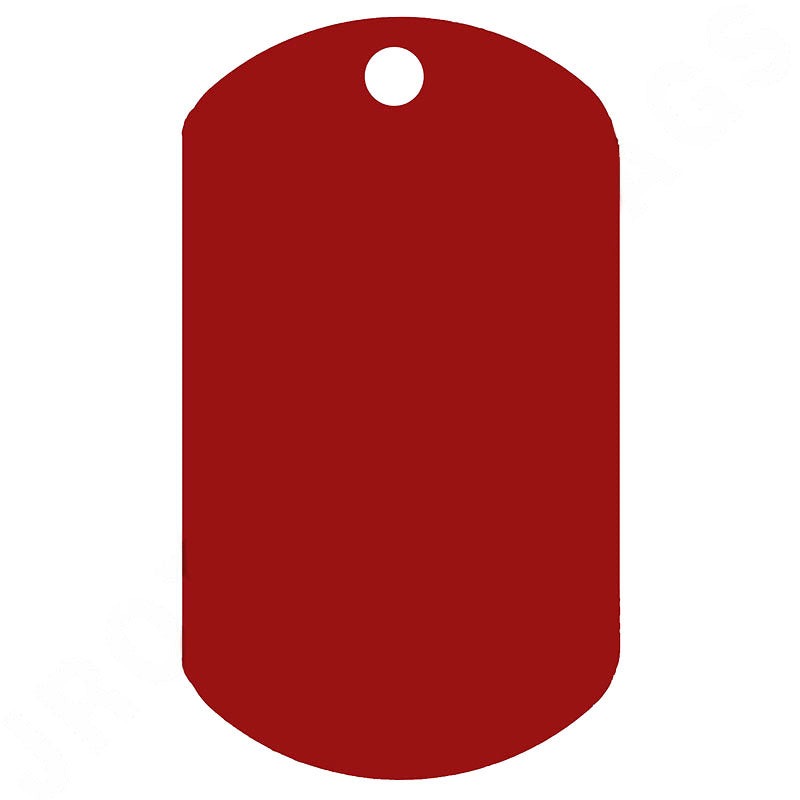 EMBOSSABLE RED TAGS BLANK BOX OF 100