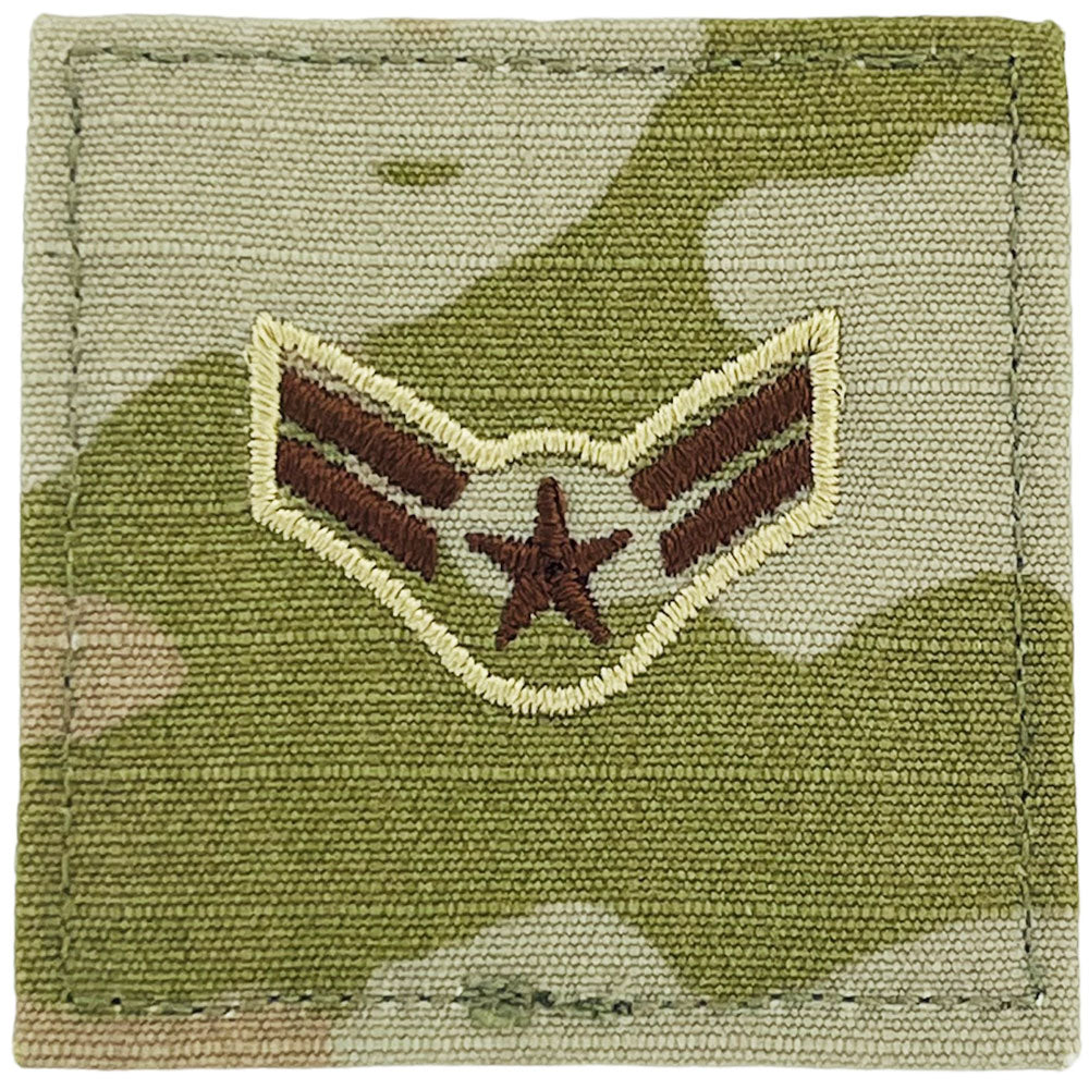 MULTICAM AIR FORCE RANK PATCH WITH HOOK BACK - Select Rank