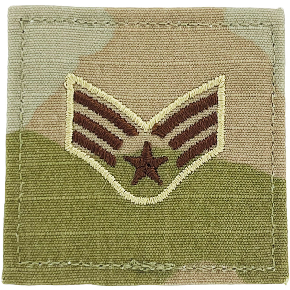 MULTICAM AIR FORCE RANK PATCH WITH HOOK BACK - Select Rank