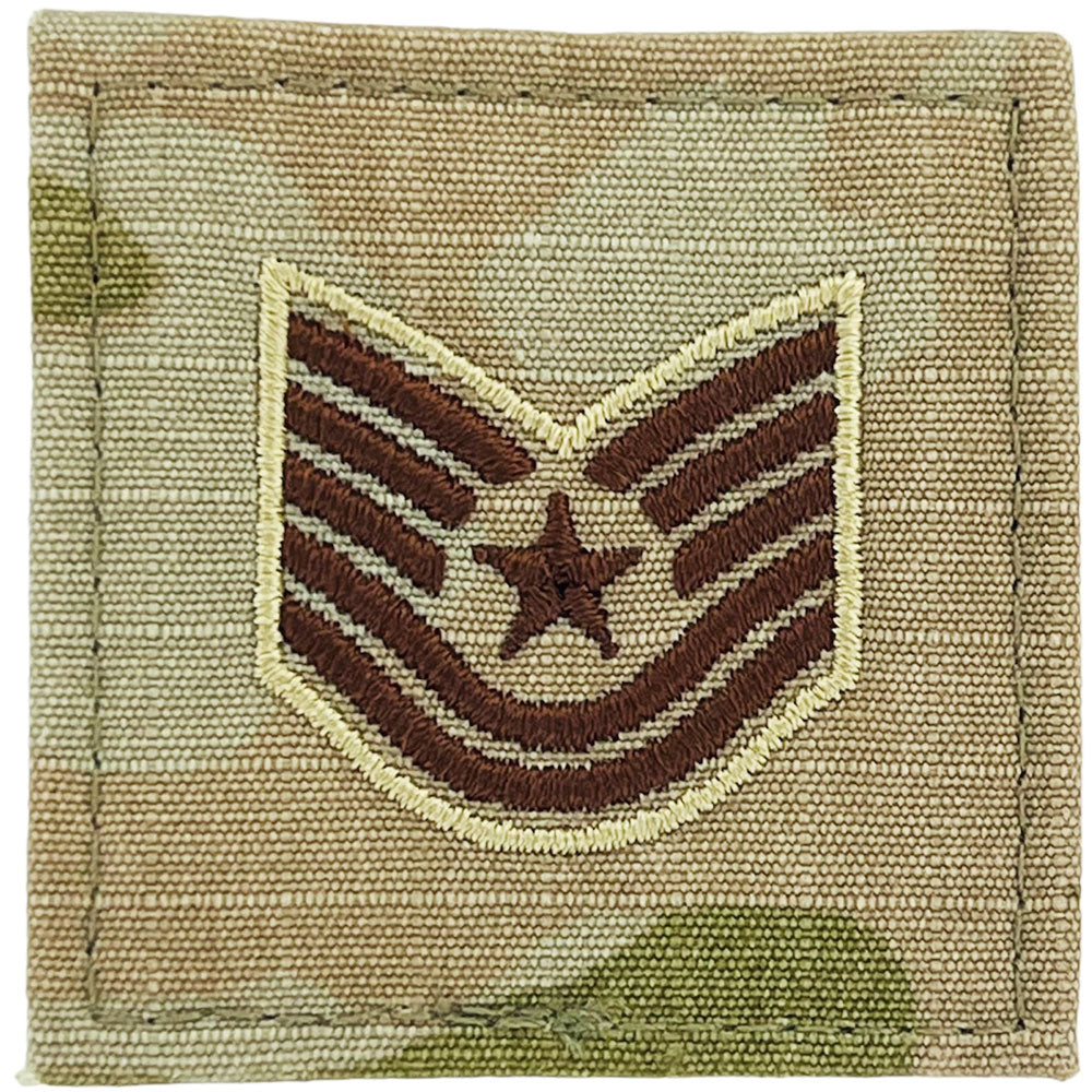 MULTICAM AIR FORCE RANK PATCH WITH HOOK BACK - Select Rank