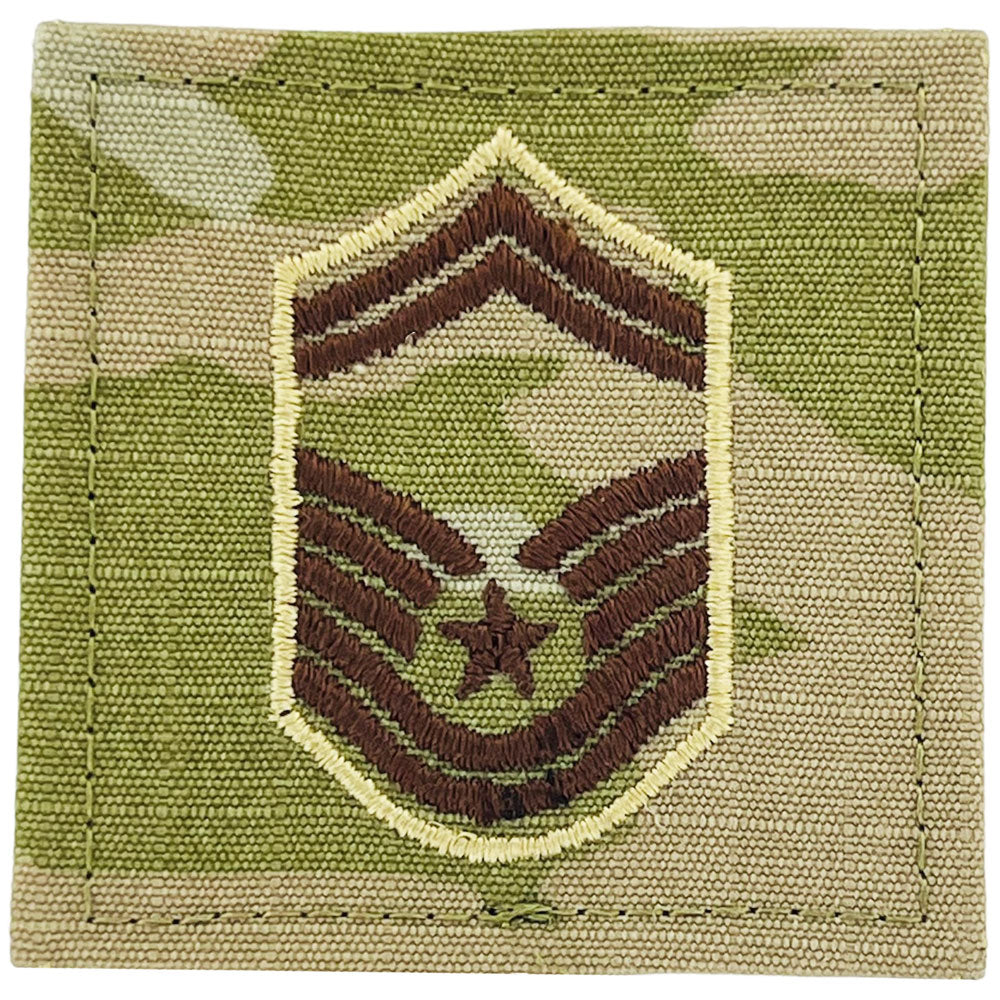 MULTICAM AIR FORCE RANK PATCH WITH HOOK BACK - Select Rank