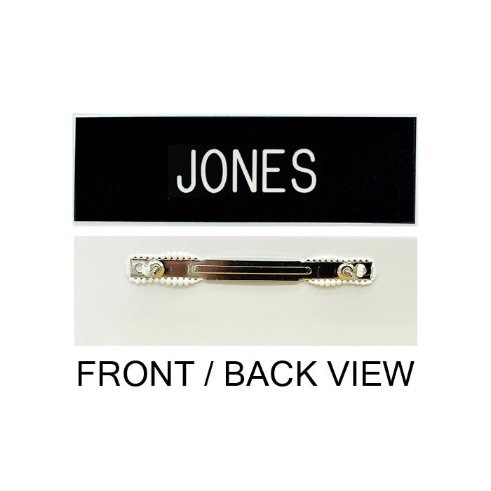 NAVY 1"X3" SMOOTH ENGRAVED NAMEPLATE