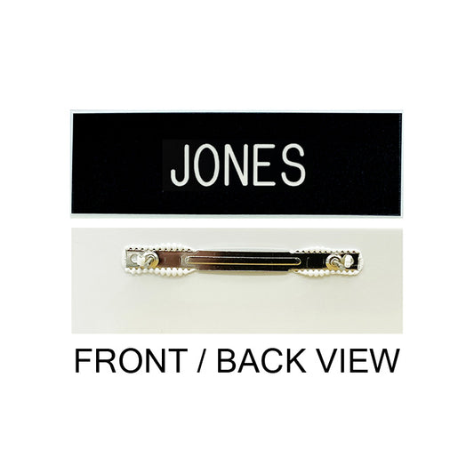 NAVY 1"X3" SMOOTH ENGRAVED NAMEPLATE